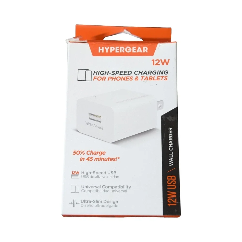 Oo9U HyperGear - High‎ Speed 12W USB Wall Charger for iPhones & Tablets - White